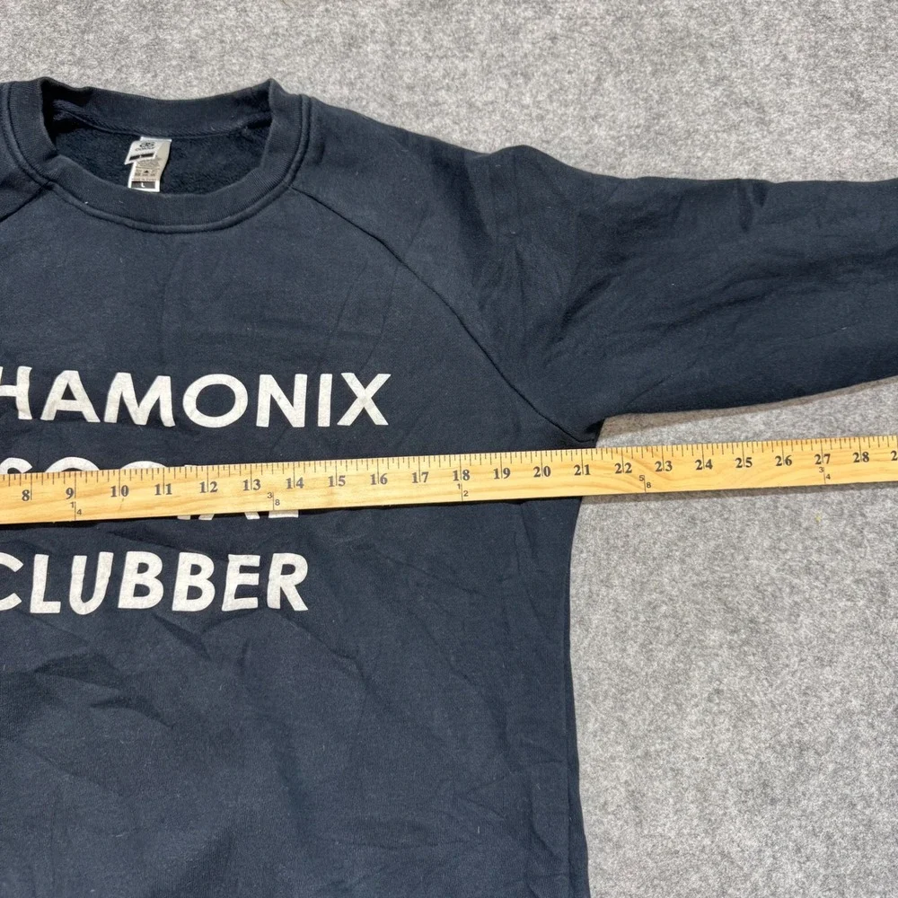 AS Colour Chamonix Social Clubber Sweatshirt Mens Large Black Raglan Crewneck
